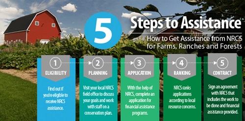 5 Steps to Assistance. Credit: KY NRCS